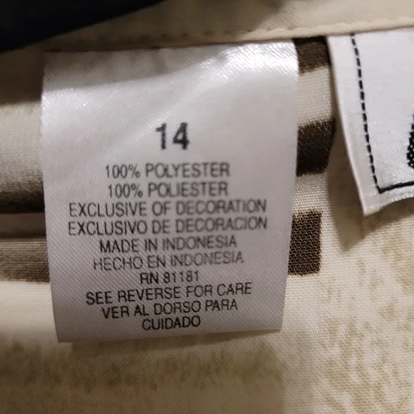 Kathy Che vintage purple, brown, and tan mid sleeved blouse. Size 14. - Picture 6 of 8